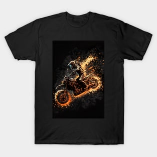 Dirt Bike With Flames T-Shirt